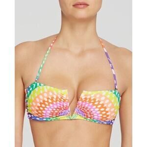 Mara Hoffman V-Wire Electrolight Stone Bikini Bandeau Swim Top Women’s‎ Small